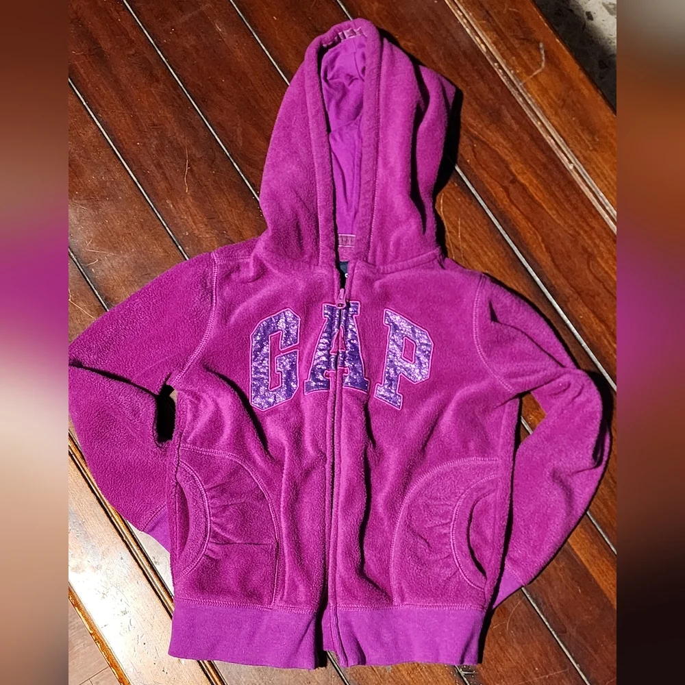 GAP Kids Magenta Fleece Hoodie Jacket